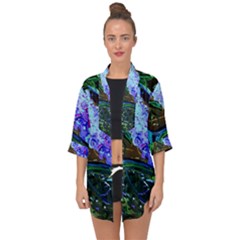 Lilac And Lillies 1 Open Front Chiffon Kimono by bestdesignintheworld