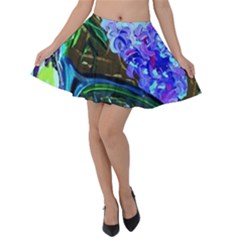 Lilac And Lillies 1 Velvet Skater Skirt by bestdesignintheworld