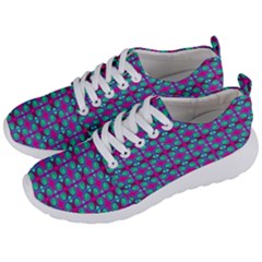 Pink Green Turquoise Swirl Pattern Men s Lightweight Sports Shoes