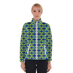 Blue Yellow Green Swirl Pattern Winterwear by BrightVibesDesign