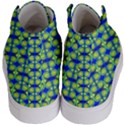 Blue Yellow Green Swirl Pattern Kid s Hi-Top Skate Sneakers View4