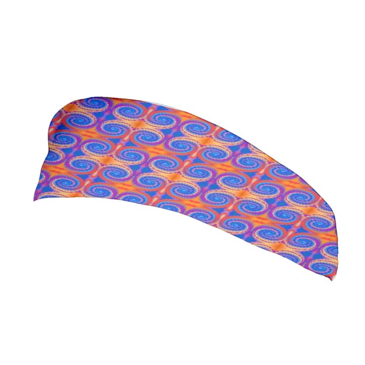 Blue Orange Yellow Swirl Pattern Stretchable Headband