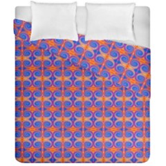 Blue Orange Yellow Swirl Pattern Duvet Cover Double Side (california King Size) by BrightVibesDesign