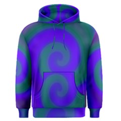 Swirl Green Blue Abstract Men s Pullover Hoodie by BrightVibesDesign