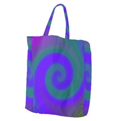 Swirl Green Blue Abstract Giant Grocery Zipper Tote by BrightVibesDesign