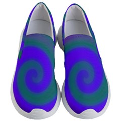 Swirl Green Blue Abstract Women s Lightweight Slip Ons