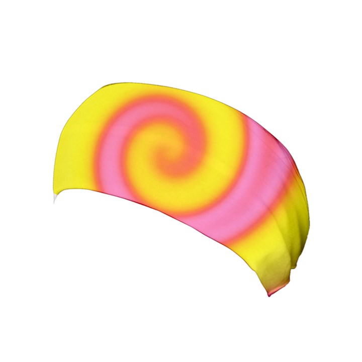 Swirl Yellow Pink Abstract Yoga Headband