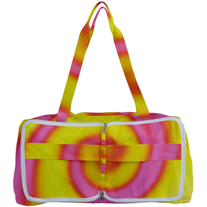 Swirl Yellow Pink Abstract Multi Function Bag	