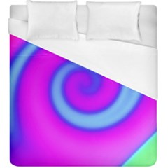 Swirl Pink Turquoise Abstract Duvet Cover (king Size) by BrightVibesDesign