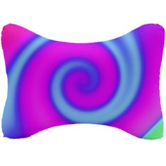 Swirl Pink Turquoise Abstract Seat Head Rest Cushion