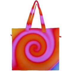 Swirl Orange Pink Abstract Canvas Travel Bag