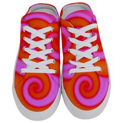 Swirl Orange Pink Abstract Half Slippers