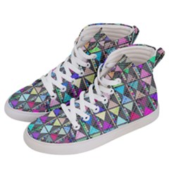 Geometric Men s Hi-top Skate Sneakers by luizavictorya72