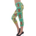 Peace Will Be In Fantasy Flowers With Love Lightweight Velour Capri Leggings  View3