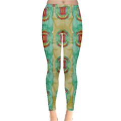 Peace Will Be In Fantasy Flowers With Love Inside Out Leggings