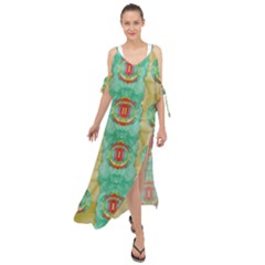 Peace Will Be In Fantasy Flowers With Love Maxi Chiffon Cover Up Dress