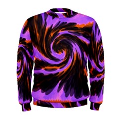 Swirl Black Purple Orange Men s Sweatshirt by BrightVibesDesign