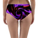 Swirl Black Purple Orange Reversible Mid-Waist Bikini Bottoms View2