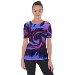 Swirl Black Blue Pink Short Sleeve Top by BrightVibesDesign