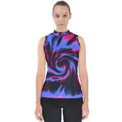 Swirl Black Blue Pink Shell Top by BrightVibesDesign