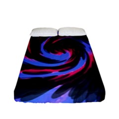 Swirl Black Blue Pink Fitted Sheet (full/ Double Size) by BrightVibesDesign