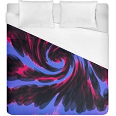 Swirl Black Blue Pink Duvet Cover (king Size) by BrightVibesDesign