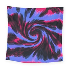 Swirl Black Blue Pink Square Tapestry (large) by BrightVibesDesign