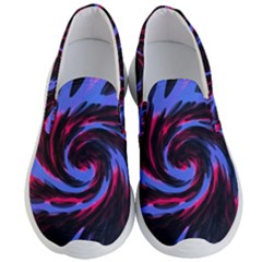 Swirl Black Blue Pink Men s Lightweight Slip Ons by BrightVibesDesign