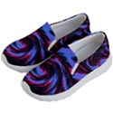 Swirl Black Blue Pink Kid s Lightweight Slip Ons View2