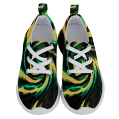 Swirl Black Yellow Green Running Shoes