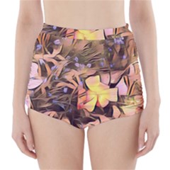 Spring Flowers High-waisted Bikini Bottoms