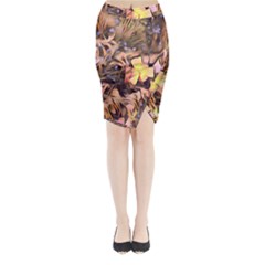 Spring Flowers Midi Wrap Pencil Skirt