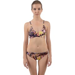 Spring Flowers Wrap Around Bikini Set