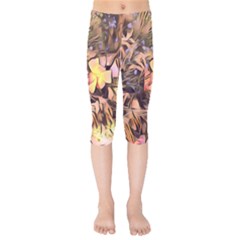 Spring Flowers Kids  Capri Leggings 