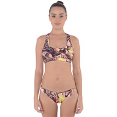 Spring Flowers Cross Back Hipster Bikini Set