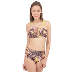 Spring Flowers Cage Up Bikini Set