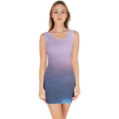 Blue Pink Clouds Bodycon Dress by LoolyElzayat