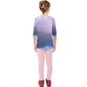 Blue Pink Clouds Kids  Quarter Sleeve Raglan Tee View2