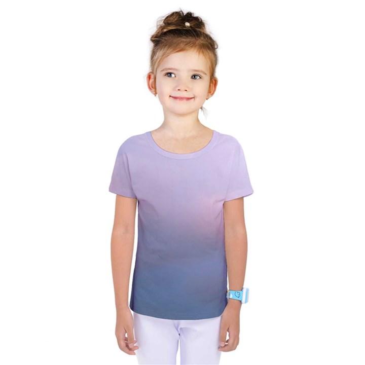 Blue Pink Clouds Kids  One Piece Tee