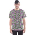 Ivy And  Holm Oak With Fantasy Meditative Orchid Flowers Men s Sports Mesh Tee View1