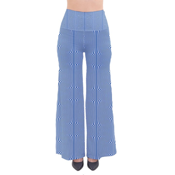 Mod Twist Stripes Blue And White So Vintage Palazzo Pants