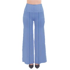 Mod Twist Stripes Blue And White Women s Chic Palazzo Pants by BrightVibesDesign