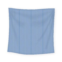 Mod Twist Stripes Blue And White Square Tapestry (small) by BrightVibesDesign