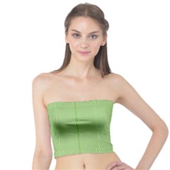 Mod Twist Stripes Green And White Tube Top by BrightVibesDesign