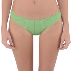 Mod Twist Stripes Green And White Reversible Hipster Bikini Bottoms by BrightVibesDesign