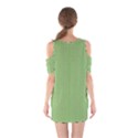 Mod Twist Stripes Green And White Shoulder Cutout One Piece View2