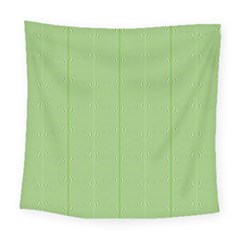 Mod Twist Stripes Green And White Square Tapestry (large) by BrightVibesDesign