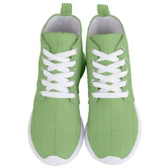 Mod Twist Stripes Green And White Women s Lightweight High Top Sneakers