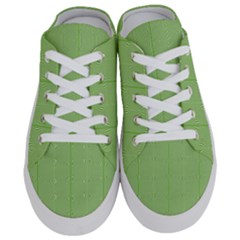 Mod Twist Stripes Green And White Half Slippers