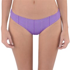 Mod Twist Stripes Purple And White Reversible Hipster Bikini Bottoms by BrightVibesDesign